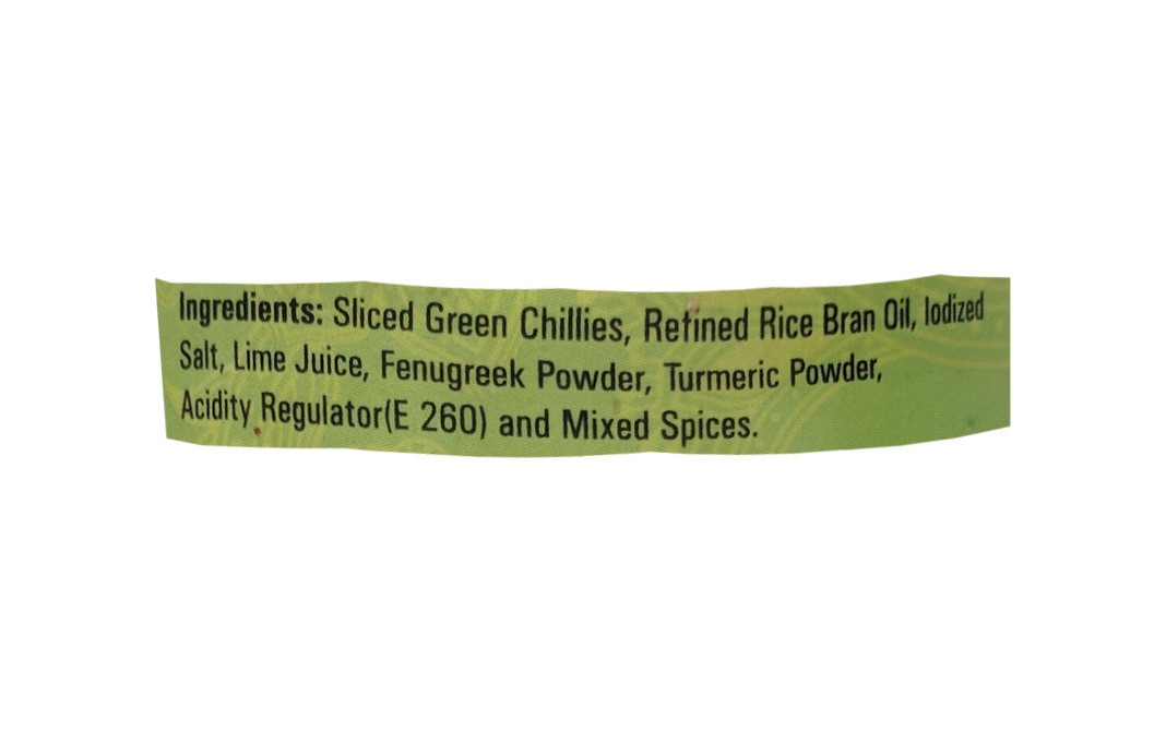 Priya Exotic Pickle Green Chilli Sliced (Without Garlic)   Bottle  300 grams